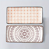2 Pcs Ceramic Dinner Plate, 9.8" Rectangular Plates, For Dessert, Appetizers, Sushi, Wings, Dumplings, Fruit, Microwave Oven Dishwasher Safe, For Thanksgiving, Halloween, Christmas, Birthday Party, Wedding And Other Activitie