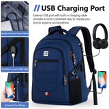 Laptop Backpack For Men Women, Business Travel Laptop Backpack With USB Charging Port, College Bag Daypack For Work, Business Computer Backpack Bag Fit 15.6 Inch Laptop
