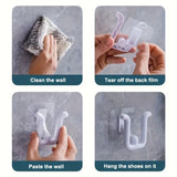 Space-Saving Wall-Mounted Storage Rack for Bathroom Essentials - Easy Install, No Drilling Required, Durable Plastic