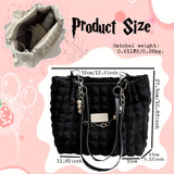 Pleated Bubble Shoulder Bag, Aesthetic Cloud Ruched Tote Bag, Fashion Soft Handbag For Women