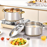 10 Pieces Stainless Steel Pot Set With Lid, Colorful Soup Pot Combination, 5-piece Pot Set And 5-piece Pot Lids , Cooking Pot, Soup Pot, Capped Pot Set, Boxed Pot Set, Cooking Pot Set, Kitchen Tools, Ideal Gift For Housewarmi