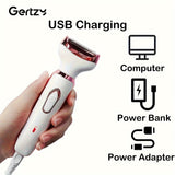 4-in-1 Rechargeable Electric Razor: Painless Wet & Dry Trimmer for Face, Nose, Legs, Underarm, Bikini - Portable Grooming Kit for Women