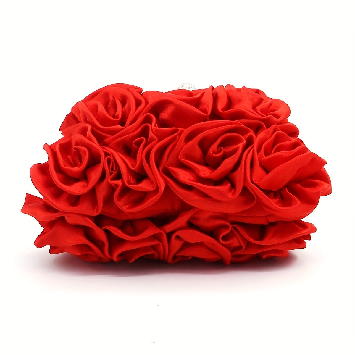 Elegant Floral Embellished Purse with Kiss Clasp