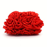 Elegant Floral Embellished Purse with Kiss Clasp