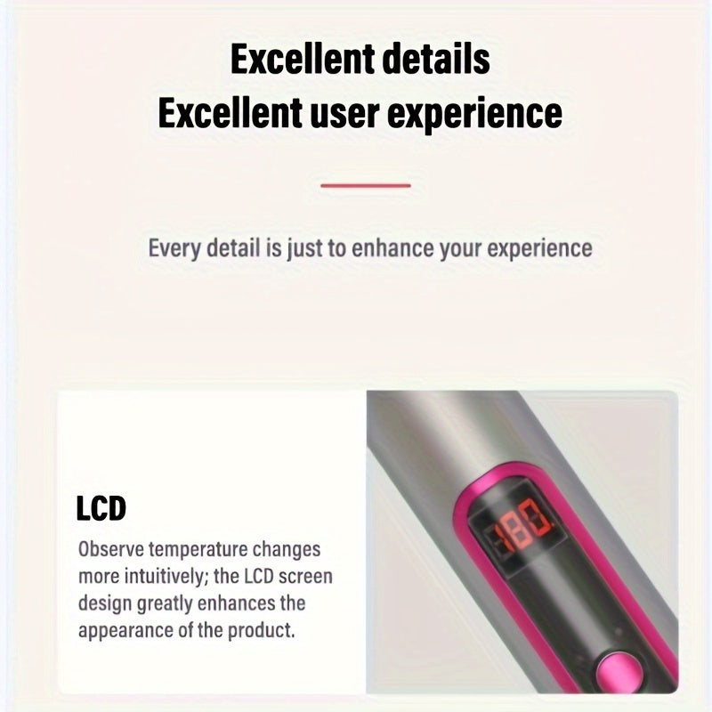 Multifunction 5 In 1 Curling Iron Set, Heat Resistant Gloves And 3 Tubes Hair Curler And Hair Straightener Brush For Girls, 60 Minutes Automatic Power And Intelligent-Temperature Control Curling Iron, Fast Heating Hair Wand C