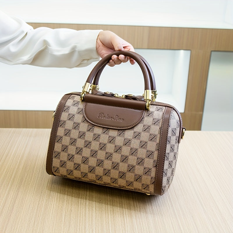 Luxury Design Boston Bag For Women, Fashion Small Handbag, Elegant Crossbody Bag Purse
