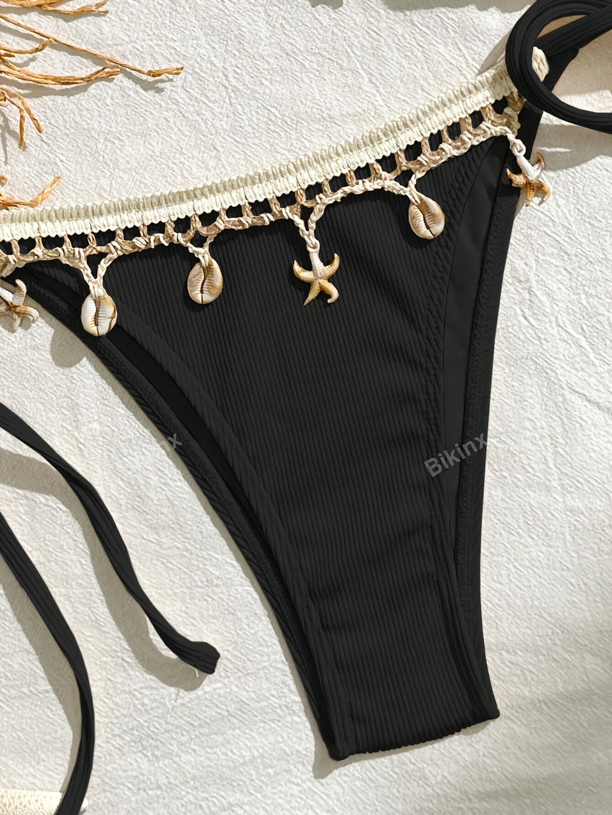 European And American New Lace Up Neck Hanging Triangle Cup Beach Sexy Swimsuit Soaking Hot Spring Bikini Two-piece Set Swimsuit for Women