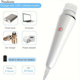 Nuakene 4-in-1 Rechargeable Electric Facial Cleansing Brush - Soft Bristle Brush, Silicone Facial Cleaner, Facial Massager, Rotating Base, Gentle Exfoliator, Deep Cleaning, Holiday Gift for Women