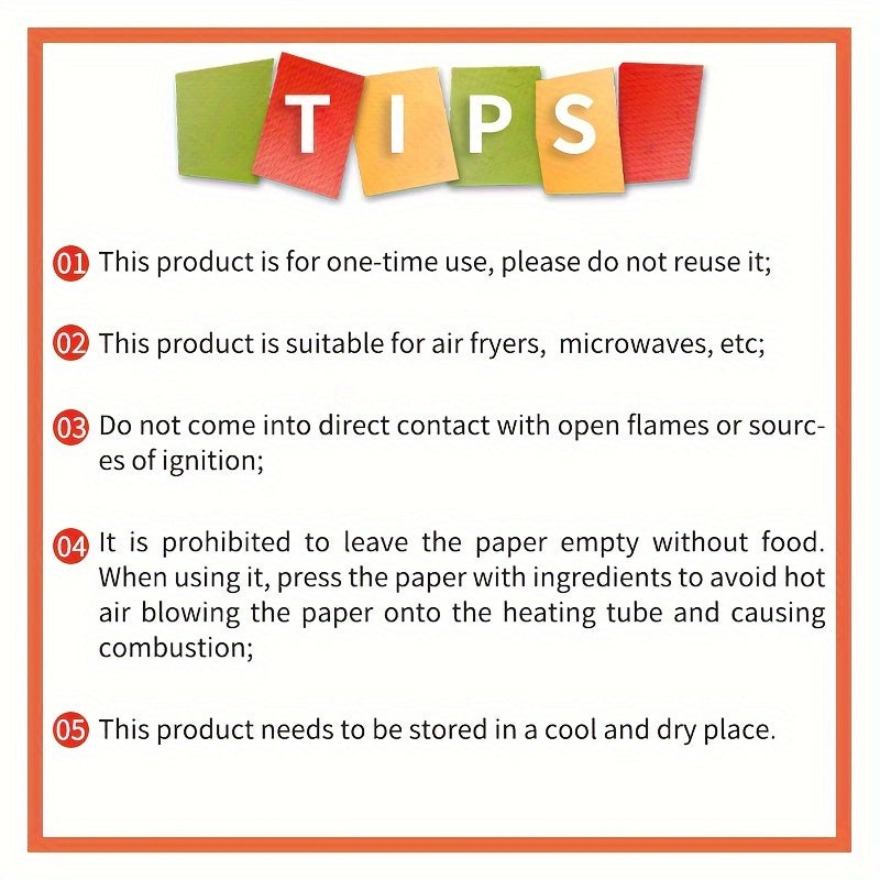 50pcs Non-Stick Air Fryer Liners - Square Paper Liners For Baking, Roasting, And Microwave Cooking - Easy Cleanup And Healthier Cooking For Hotel/Commercial