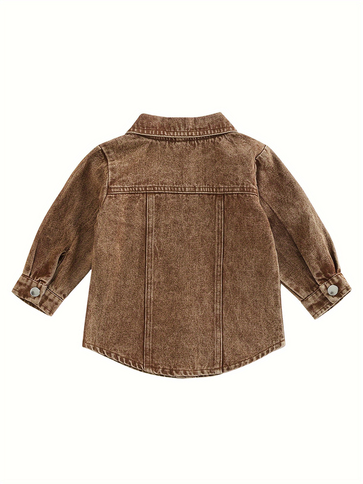 Toddler Boys Girls Outerwear Denim Jackets Button Down Jeans Coat Long Sleeve Shirt Top Fall Cowboy Clothes For 708.66inch-6Y