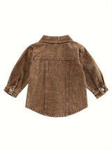 Toddler Boys Girls Outerwear Denim Jackets Button Down Jeans Coat Long Sleeve Shirt Top Fall Cowboy Clothes For 708.66inch-6Y