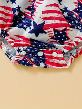 Baby Girl My 1st 4th of July Outfits, Baby Girl American Flag Print Romper 4th of July Baby Girl Outfits