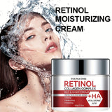 Retinol & Collagen Hydrating Cream - 60g | Deep Moisture for Dry, Rough Skin | Makes Skin Silky & Radiant | Hypoallergenic with Glycerin, Vitamin E & Hyaluronic Acid