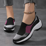 Women's Fashionable Contrast Color Running Shoes - Breathable Mesh for Comfort & Style Outdoors!