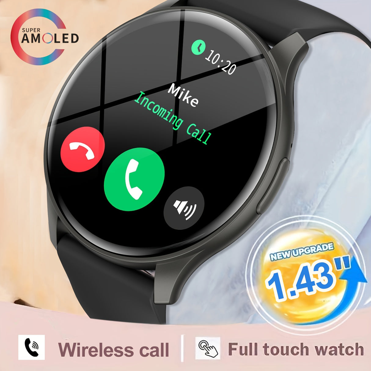Smart Watch, Wireless Calling Dial, Multi-Sport Mode, Calling Reminder And Rejection, SMS Reminder, Suitable For Men And Women, Sports Watches, Custom Wallpaper, Activity Monitoring, For IOS/Andriod