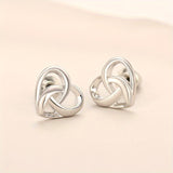 Celtic Heart Knot Earrings for Women Mini Small Stud Earrings Daily Casual Simple Accessories