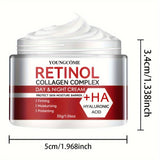 Retinol & Collagen Hydrating Cream - 60g | Deep Moisture for Dry, Rough Skin | Makes Skin Silky & Radiant | Hypoallergenic with Glycerin, Vitamin E & Hyaluronic Acid