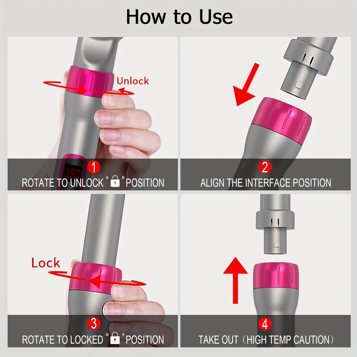 Multifunction 5 In 1 Curling Iron Set, Heat Resistant Gloves And 3 Tubes Hair Curler And Hair Straightener Brush For Girls, 60 Minutes Automatic Power And Intelligent-Temperature Control Curling Iron, Fast Heating Hair Wand C
