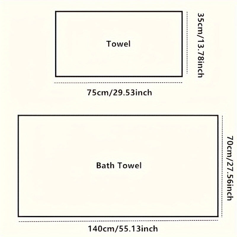 4pcs Luxury Lace Embroidered Towel Set - Ultra-Soft, Quick-Dry Microfiber, Durable & Decorative - Hotel-Grade Bath Linen for Home - Includes 2 Bath Towels & 2 Hand Towels, Premium Bathroom Essentials