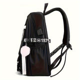 Sanrio Hello Kitty Backpack for Women, Preppy Style Nylon School Bag with Polyester Lining, Large Capacity Zippered Foldable Outdoor Travel Rucksack with Cute Fashionable Design