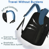 Laptop Backpack 17 inch for Women Men Large College Bookbags Waterpoof Work Business Travel Backpacks Kids School Bag for Girls Boys Students Teens Elementary Schoolbag Casual Daypack Sport -Black