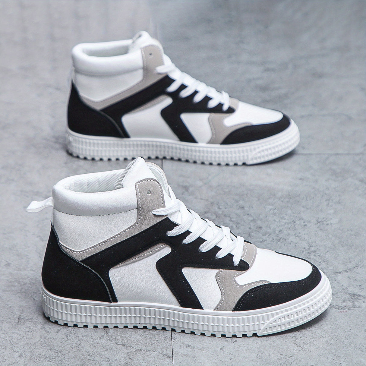 Men's Minimalist Ankle Top Skate Shoes, Wear-resistant Non-Slip Casual Shoes For Youth