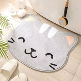 1pc Cat Pattern Bath Rug, Soft Non-Slip Absorbent Quick Drying Bath Mat, Cute Cartoon Shower Carpet For Home Kitchen Bathroom, 15.7*23.6in/19.7*31.5in, Bathroom Decor, Bathroom decorations, Bathroom Accessories