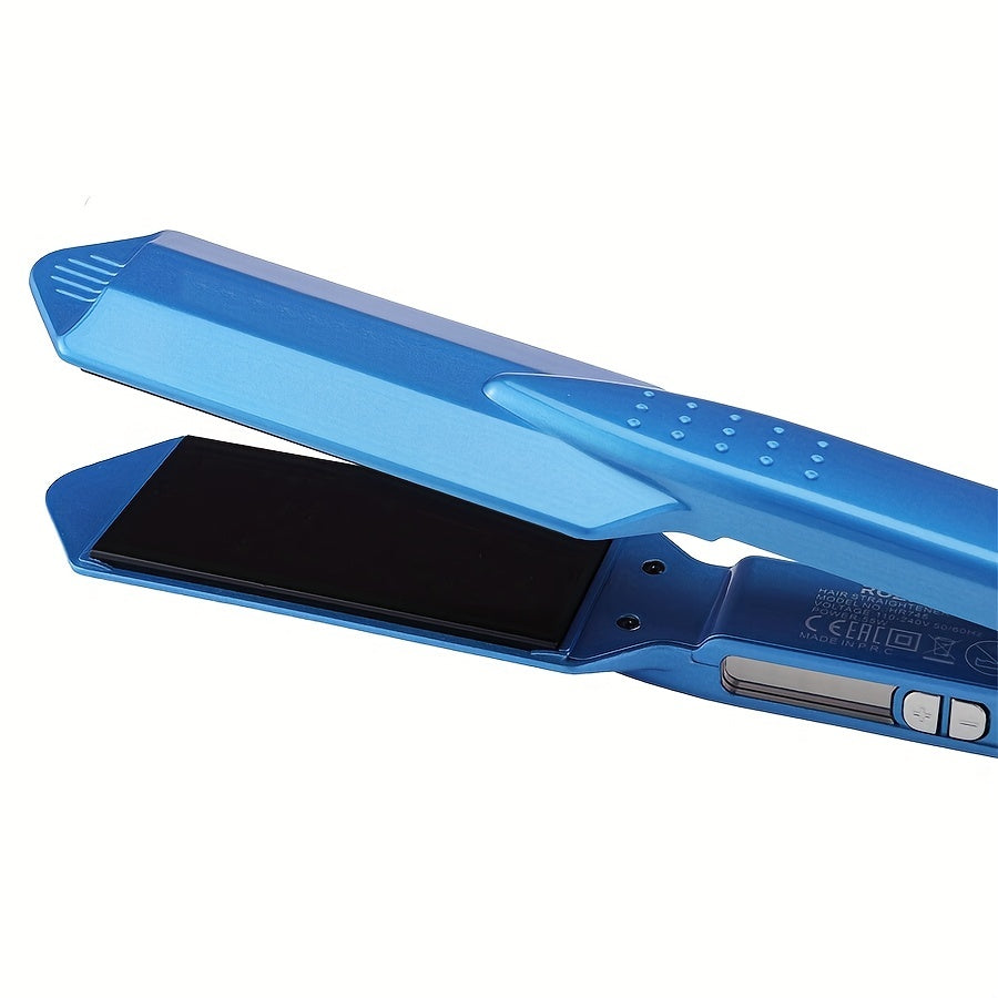 Titanium Professional Hair Straightener - High Temperature 470F Fast Heating with Wide Ceramic Plates for Salon-Quality Styling - Durable, Long-Lasting, and Easy to Use