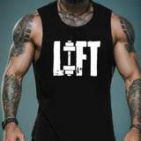 Summer Quick-Dry Geometric-Pattern Tank Tops for Men - Breathable, Moisture-Wicking, Athletic Fit, Crew Neck, Polyester, Machine Washable, Regular Fit, Casual Wear for Running, Training, Gym, and Bodybuilding