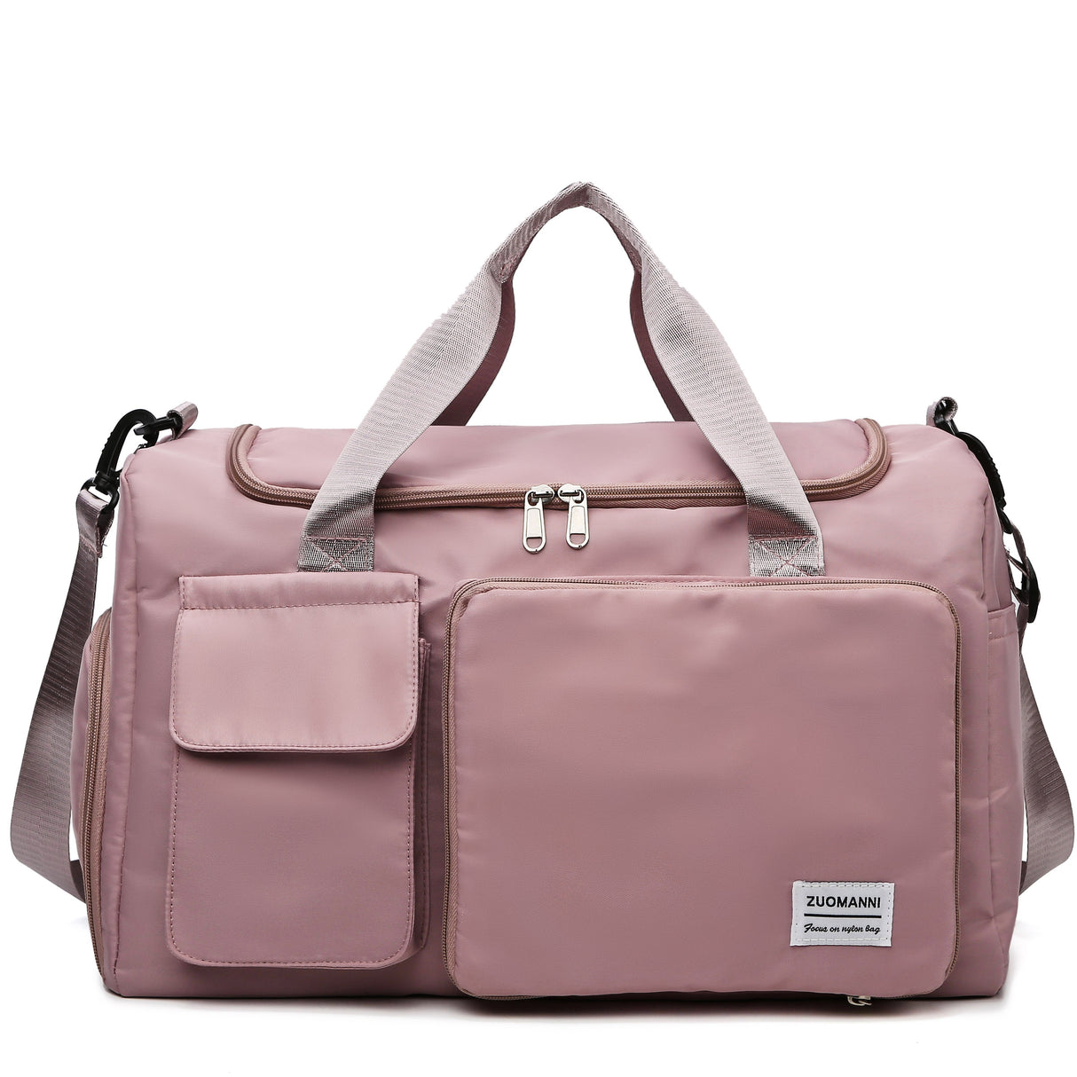 Nylon Large Capacity Travel Tote Bag With Crossbody Strap, Travel Bag, Gym Bag, Duffle Bag