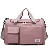 Nylon Large Capacity Travel Tote Bag With Crossbody Strap, Travel Bag, Gym Bag, Duffle Bag
