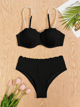 New Fashionable And Sexy Bikini Hot Spring Swimsuit For Women, European And American Beach Split Two-piece Swimsuit For Women