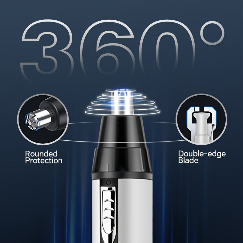 4-in-1 Multi-Functional Electric Shaver - Electric Razor with USB Rechargeable, Aluminum Body, Sideburns Trimmer, Eyebrow Trimmer, Nose Hair Trimmer, Base and Advanced Cordless Design for Easy Use