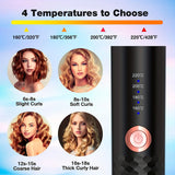 1" Large Ceramic Ionic Automatic Hair Curler - Rotating Barrel, 4 Temperature Settings, 3 Timer Options, Dual Voltage, Spin Iron for Hair Styling with Easy-to-Use Interface and Advanced Safety Features (Upgrade)
