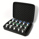 Hard-Shell 15 Slots Watch Storage Organizer Case, Watch Carry Box Fit Large And Small Watches, Men's Women's Watch Collection Box With Soft Foam Pillow, Ideal choice for Gifts