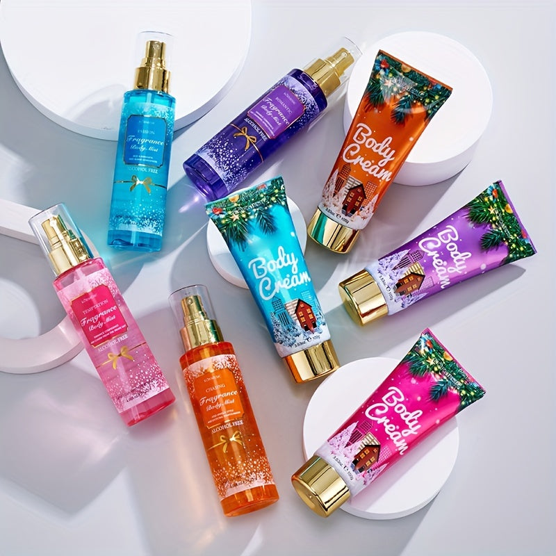 2pcs/set, 100g Fragrance Body Lotion And 4.06oz Body Mist Set, Gift For Women, Deeply Moisturizing And Nourishing Body Skin With Plant Squalane