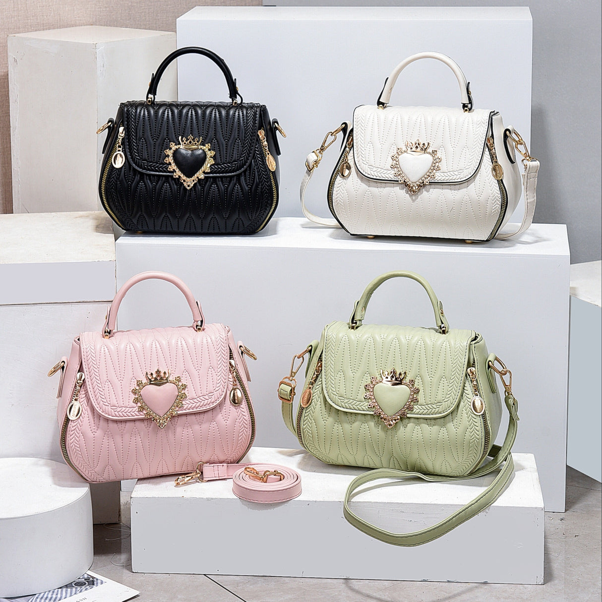 Chic Faux Leather Crossbody Bag Suits For Teens