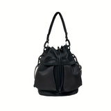 Luxury Large Capacity Drawstring Crossbody Bag - Women's Nylon Shoulder Bag for Daily Use - Spacious, Stylish, and Practical Tote Bag with Adjustable Strap