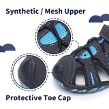 Super Breathable Kids Sandals - Non-Slip & Durable, Quick-On Hook & Loop for Beach, Water & Outdoor Fun - Boys & Girls Sizes