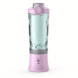 1pc, Portable Electric Juicer Cup Personal Blender-for Shakes & Smoothies Multi-Functional Personal Blender With Ice Crushing Ability, 20.29oz Capacity, USB Rechargeable, Kitchen Accessories Juicer Accessories Back To School