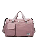 Nylon Large Capacity Travel Tote Bag With Crossbody Strap, Travel Bag, Gym Bag, Duffle Bag