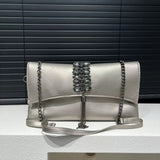 Elegant Vintage Style Clutch Bag, Commuter Envelope Bag With Tassel, Crossbody Bag With Removable Chain Strap