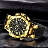 Fashion Casual Men's Watch with Multiple Color Choices. Electronic Dual Display Glowing Multi-Functional Chronograph Watches. Suitable for outdoor camping
