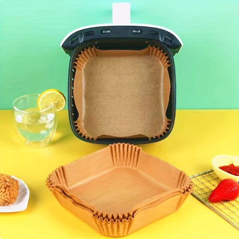100pcs Durable and Versatile Air Fryer Liners - Perfect for Baking, Roasting, and Frying - Resistant to High Temperatures, Oil, and Water - Thickened for Long-Lasting Use