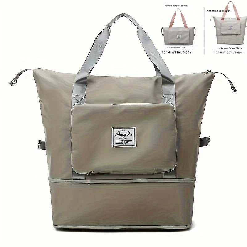 Travel Storage Zipper Handbag, Large Capacity Luggage Bag, Gym Bag, Portable Versatile Bag