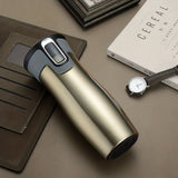 1pc, 304 Stainless Steel, 450ml/15.2oz Vacuum Travel Mug, Thermal Water Cups, Heat Insulation Drinking Cups