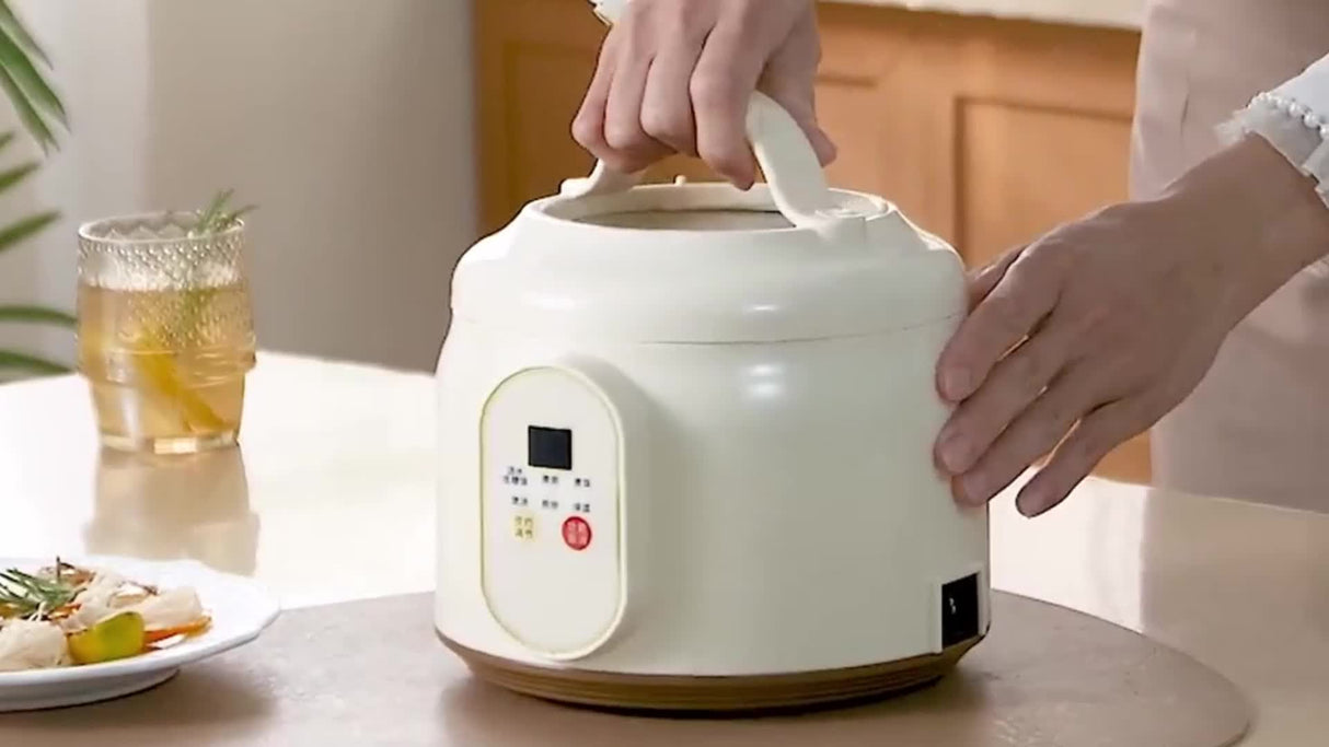 1.8L Low Carb Rice Cooker For 1-3 People, Rice and Grain Multifunctional Electric Cooking Pot, 6 Cooking Functions, Smart Mini Rice Cooker & Steamer, Nonstick Pot, For Rice, Porridge, Soup - For Dorms, Home, RV, Kitchen Acces