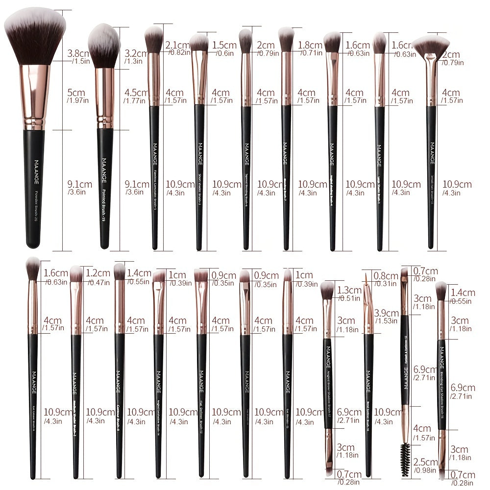 Makeup Brush Set, 20 Pcs Professional Makeup Brushes Foundation Eyeshadow Blush Brush, Travel Kabuki Blending Concealers Face Powder Eye Make Up Brushes Set Kit For Makeup Beginner Artist Lover