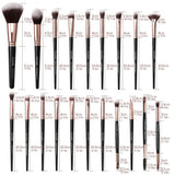Makeup Brush Set, 20 Pcs Professional Makeup Brushes Foundation Eyeshadow Blush Brush, Travel Kabuki Blending Concealers Face Powder Eye Make Up Brushes Set Kit For Makeup Beginner Artist Lover