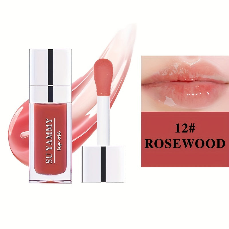 5 Shades Hydrating Lip Glow Oil Lip Gloss, Moisturizing Transparent Liquid Lip Balm, Natural Lip Enhancer, Make Lips Fuller And Moisturized Valentine's Day Gifts For Music Festival